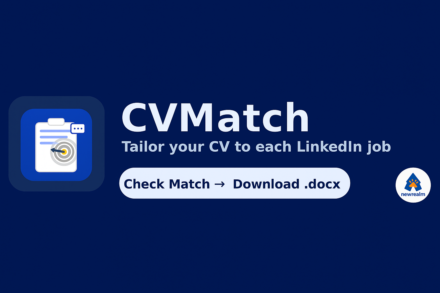 CVMatch interface showing CV-to-role matching workflow